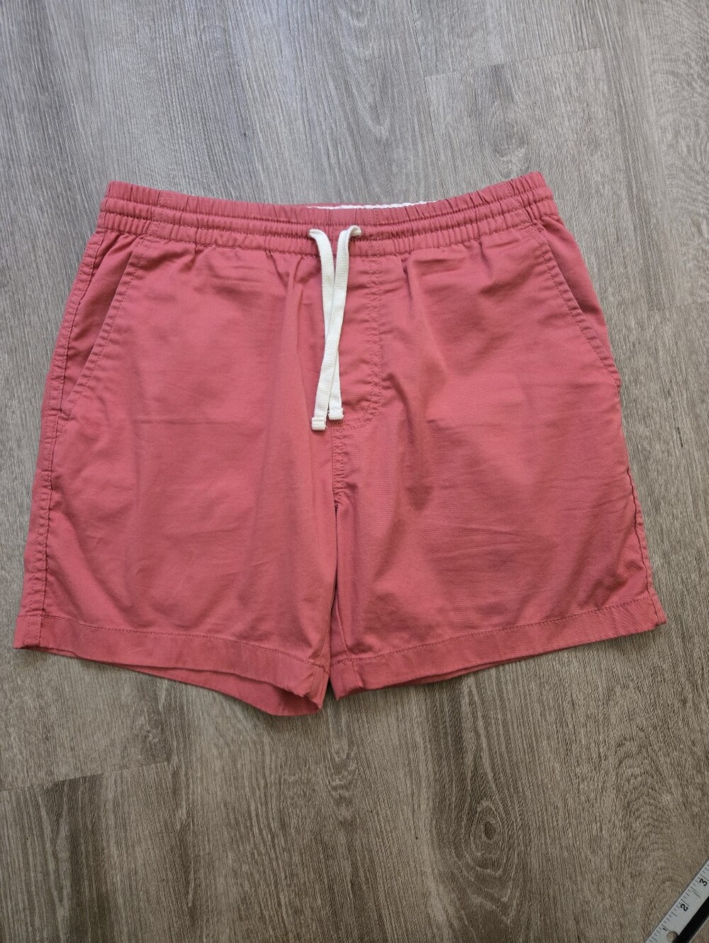 J.Crew Dock Shorts Men's Small Red Cotton Drawstring 5" Inseam Golf Yacht Look